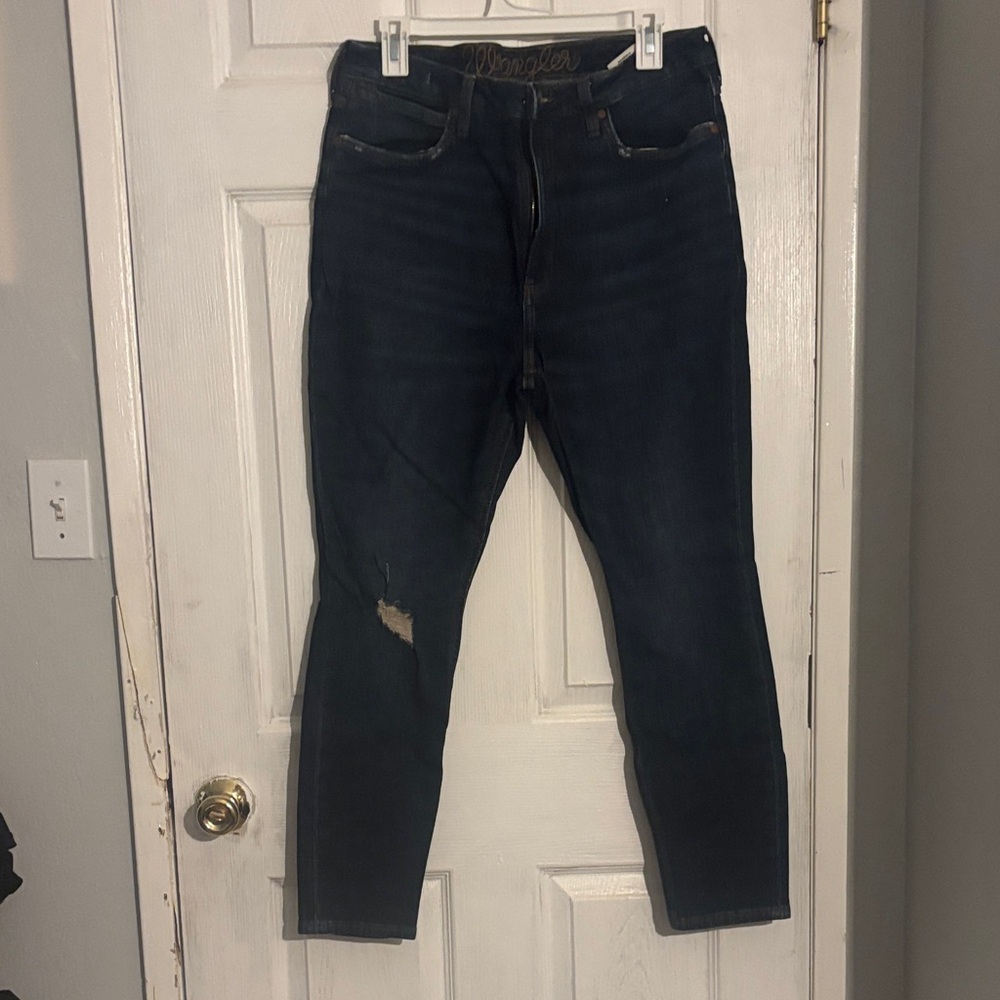 Wrangler Midnight Blue Distressed Jeans